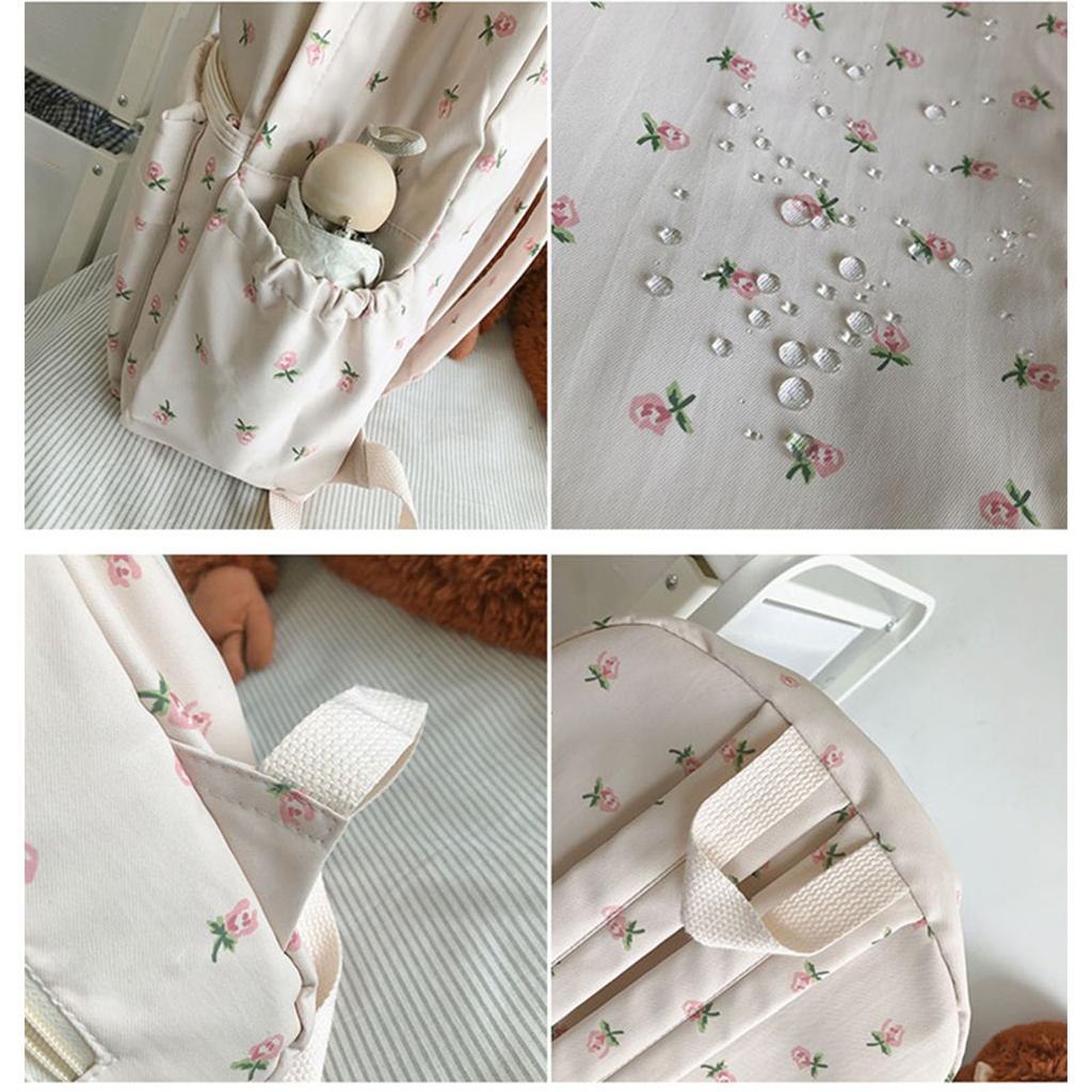 Женский рюкзак из нейлона для путешествий, сумка-кошелек с цветочным принтом, симпатичный, среднего размера, повседневный рюкзак для девочек, для школьных путешествий