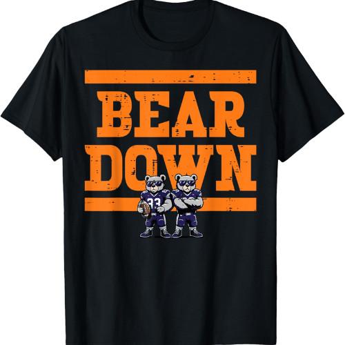 Bear Down Sports Fans Gift Chicago Unisex T-Shirt, Football Bear Mascot Shirt