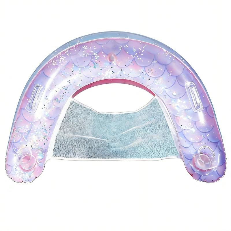 Quickly Inflate U Shape Floating Lounges Chair Floating Water Lounges Chair Relax Comfortable Swim Beach Chair