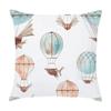 Cartoon Nautical Series Hot Air Balloon Lighthouse Print Pillow Cover Home Room Office Seat Living Room Sofa Cushion Cover