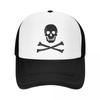 Skull Cross Bones Baseball Cap WoUnisex Unisex Breathable Jolly Roger Pirate Flag Trucker Hat Outdoor Snapback Caps Summer Hats