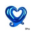 5Pcs Party Supplies Heart Shape Foil Balloons Balloons Inflatable Wedding Decor Aluminum Foil