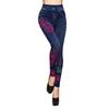 UNORMY Stretch Skinny Denim Leggings for and Heart Long High Perfect for and Dieting Women's Yoga, Fitness, Workouts, Print, Pants, Waist, Ballet,