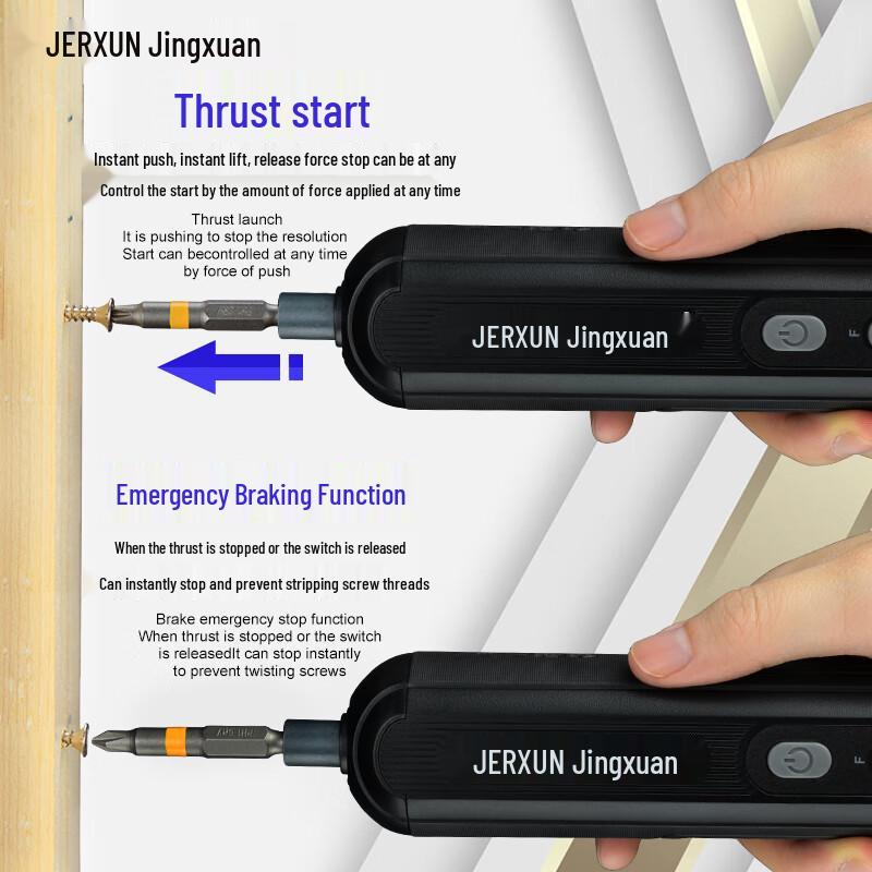 Беспроводная электрическая отвертка и дрель JERXUN, набор, штепсель CN (адаптер в комплекте)