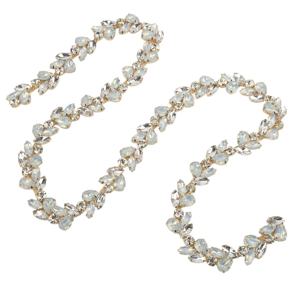 1yd Rhinestone Flower Chain Shiny Colorful Exquisite Workmanship Color Horse Eye Drop Rhinestone