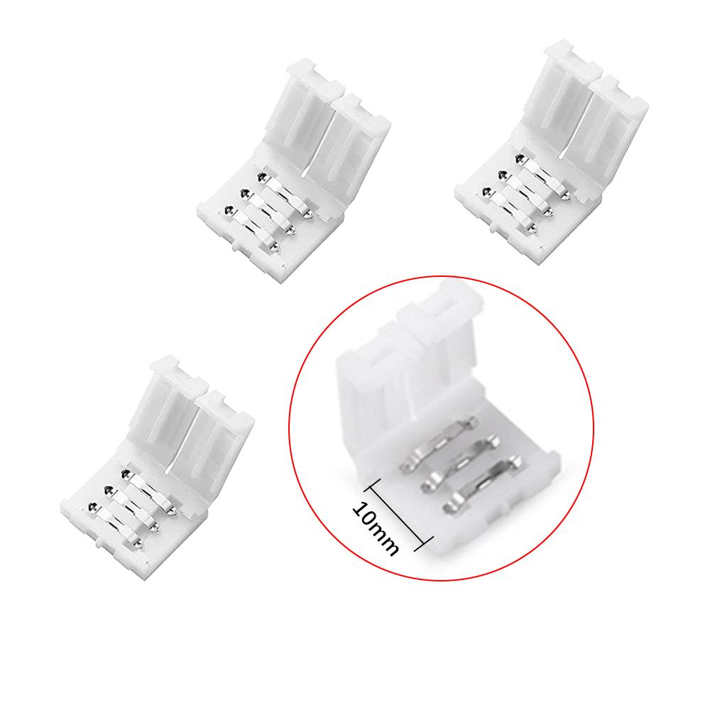 Бесплатная пайка 3PIN WS2812B WS2811 светодиодная лента разъем для соединения угловой прямой угол 10 мм для ws2811 2812 полоса света ленты