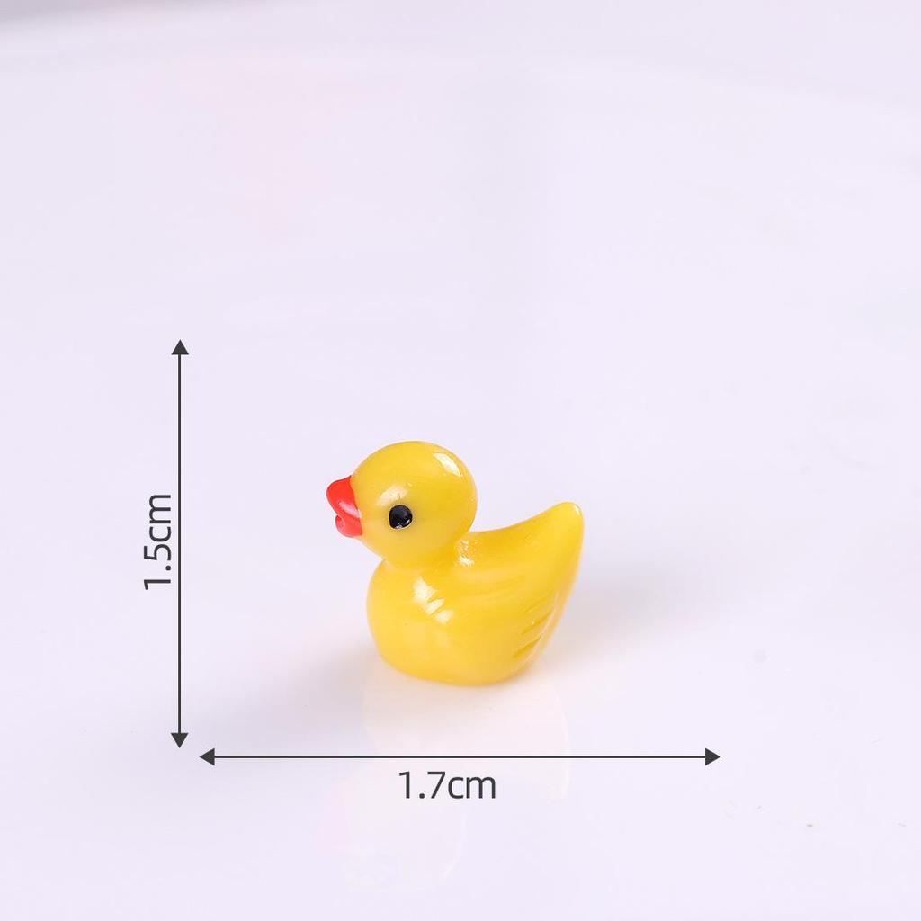 Miniature Colorful Luminous Duck Resin Ornaments for Micro Landscape and Moss Decor