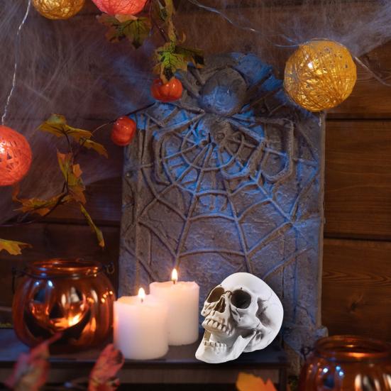 Модель человеческого черепа в натуральную величину, декор на Хэллоуин, скелет, череп, реалистичный человеческий череп для взрослых, модель кости, кладбище, открытый декор