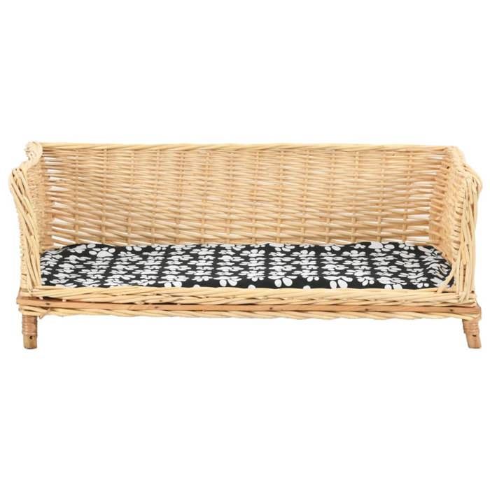 VidaXL Dog Basket with Cushion 90x54x35 Cm Natural Willow Basket 170775
