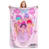 Saja Boys Kpop Demon Hunters Coral Fleece Thin Throw Blanket Plush Decorative Textile for Bed Bedroom Rug