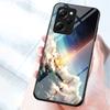 For Xiaomi Poco X5 Pro 5G/Redmi Note 12 Pro Speed 5G Cell Phone Case Tempered Glass+PC+TPU Starry Sky Pattern Phone Cover