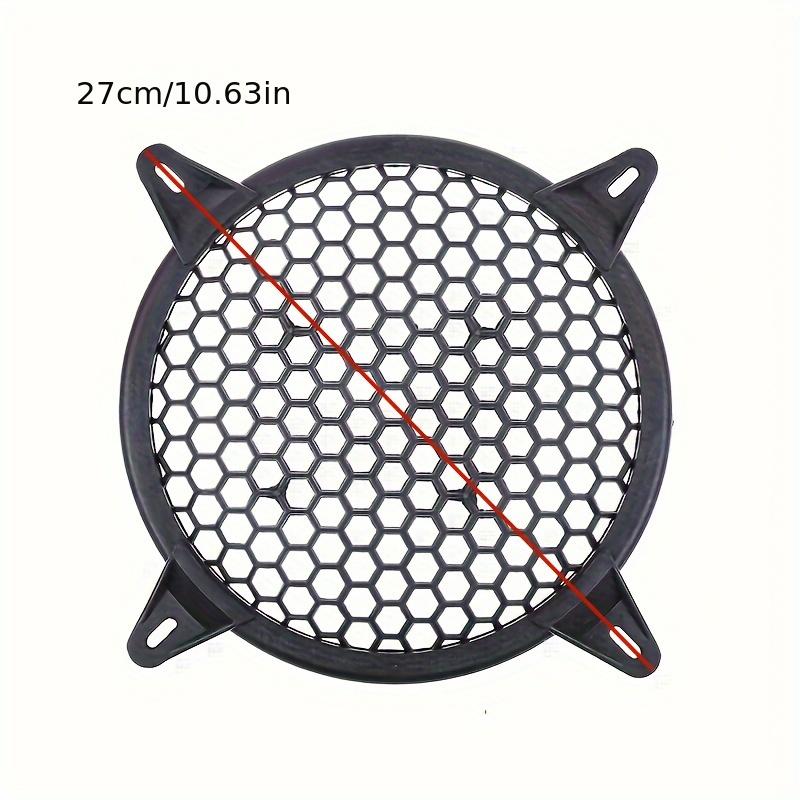 4/6/8/10 Inch Hexagonal Plastic Speaker Grill Cover Decorative Mesh with Pressure Foot Horn Guard Dustproof Protective Net Car Audio