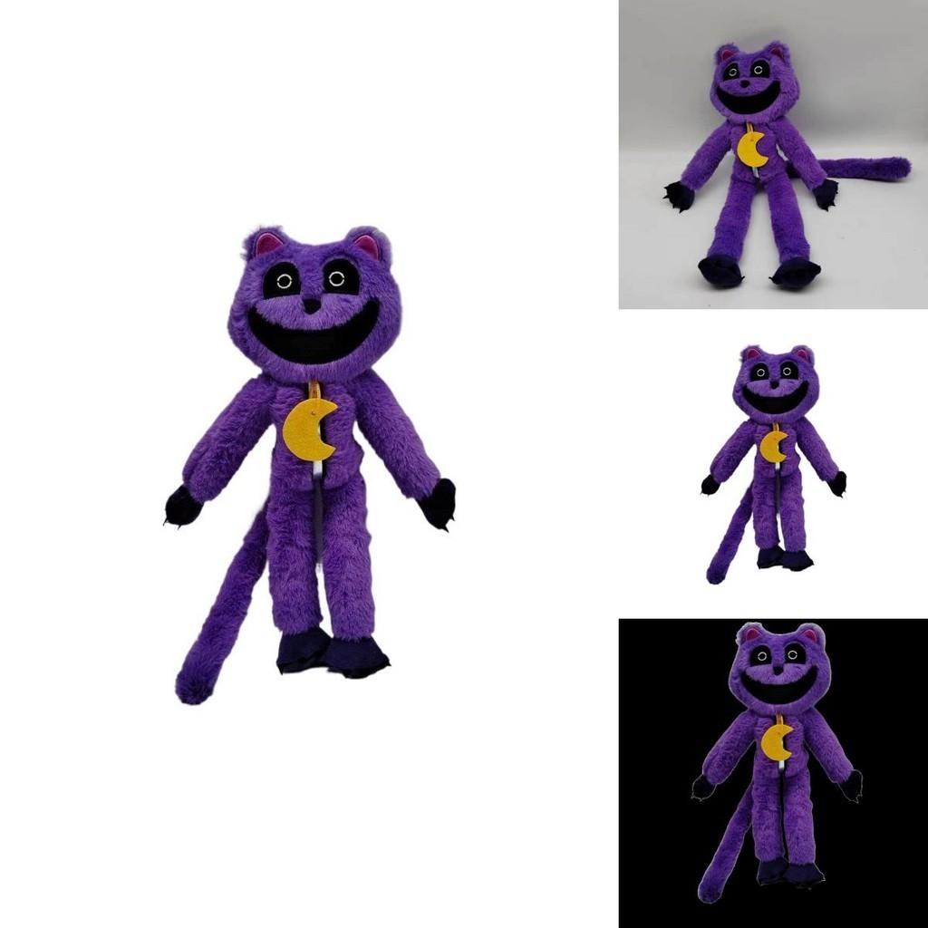 Плюшевая игрушка «Улыбающиеся Зверюшки» Ужасающий Фиолетовый Кот-Монстр Животное С Большой Пастью Настраиваемый Мультяшный Стиль