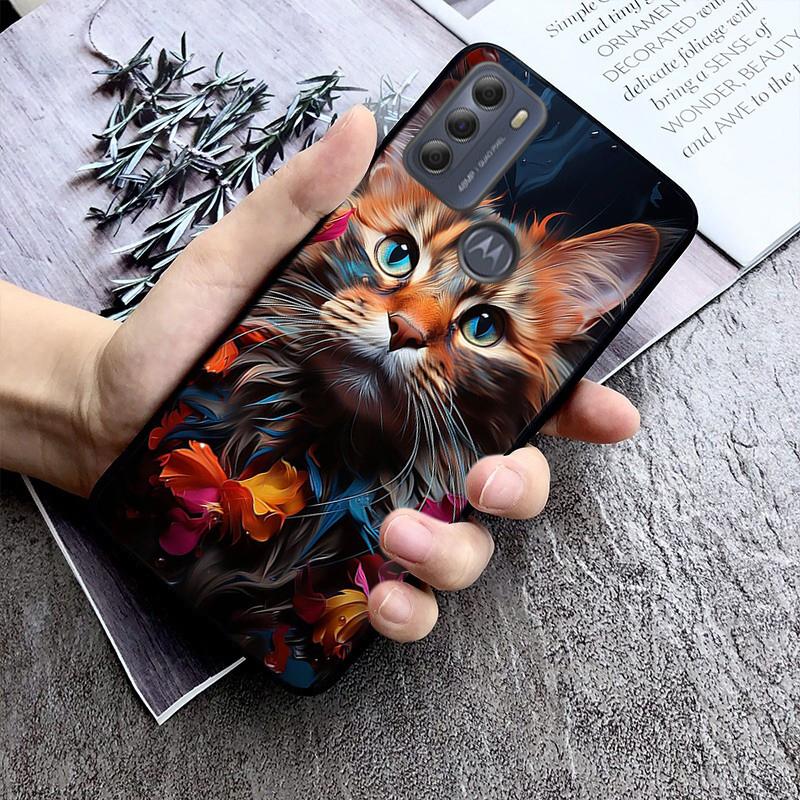 Чехол для телефона Cat Art для Moto Edge 50 40 Pro Edge 40 30 Ultra Neo Fusion G Power G Stylus G Play E32 E20 E40
