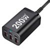 200 Вт GaN USB C Зарядка 6 Портов PD Type C Быстрое Зарядное Устройство 100 Вт Многофункциональная Станция Телефон Планшет Настольный Компьютер US EU UK AU 30 Вт Выход 5А