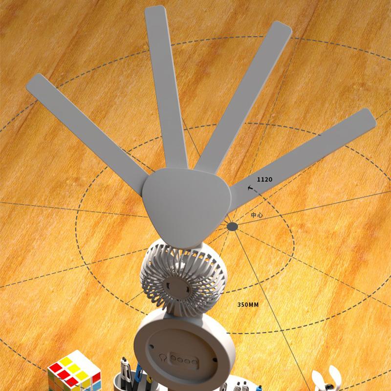 1 шт. перезаряжаемая настольная лампа для учебы, настольная лампа для чтения, светодиодная настольная лампа с вентилятором, светодиодная лампа для чтения с дисплеем часов