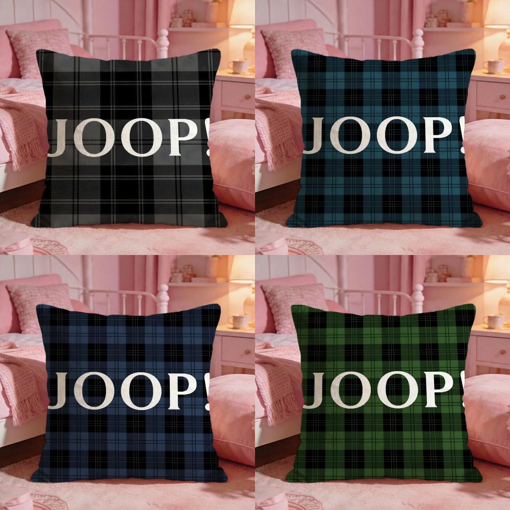 JJoopS Brand Classic Logo Cushion Cover Premium Comfort Reversible Pillow Cove Two In One Design For Any Room Car Interior