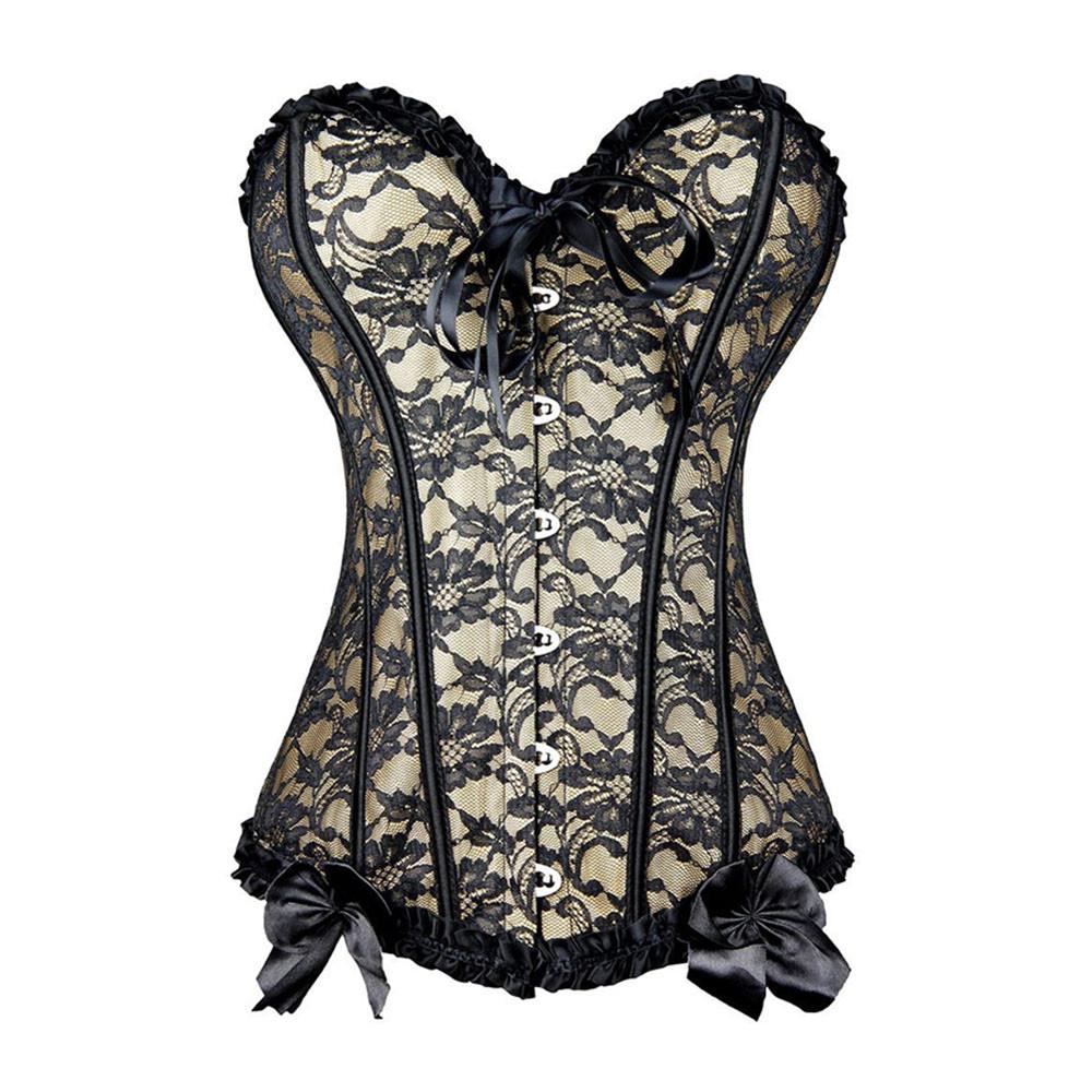 Женский атласный корсет-бюстье с шнуровкой сзади, на косточках, с G-стрингами, боди для формирования фигуры, размер S-6XL, новый стиль