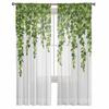 Весенние листья растений ротанга древесное зерно тюль прозрачные шторы для гостиной спальни кухни для окон вуаль шторы домашний декор