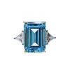 SpringLady Серебро 925 пробы 10*14 мм Изумрудная огранка Лабораторный сапфир Бриллианты с высоким содержанием углерода Обручальное кольцо Изысканные ювелирные изделия Подарки