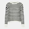 Women's Spring Striped Crew Neck Sweater