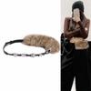 PU Leather Leather Fur Belt Spicy Girl Style Y2K Waistband Simple Plush Belt  Female/Girls