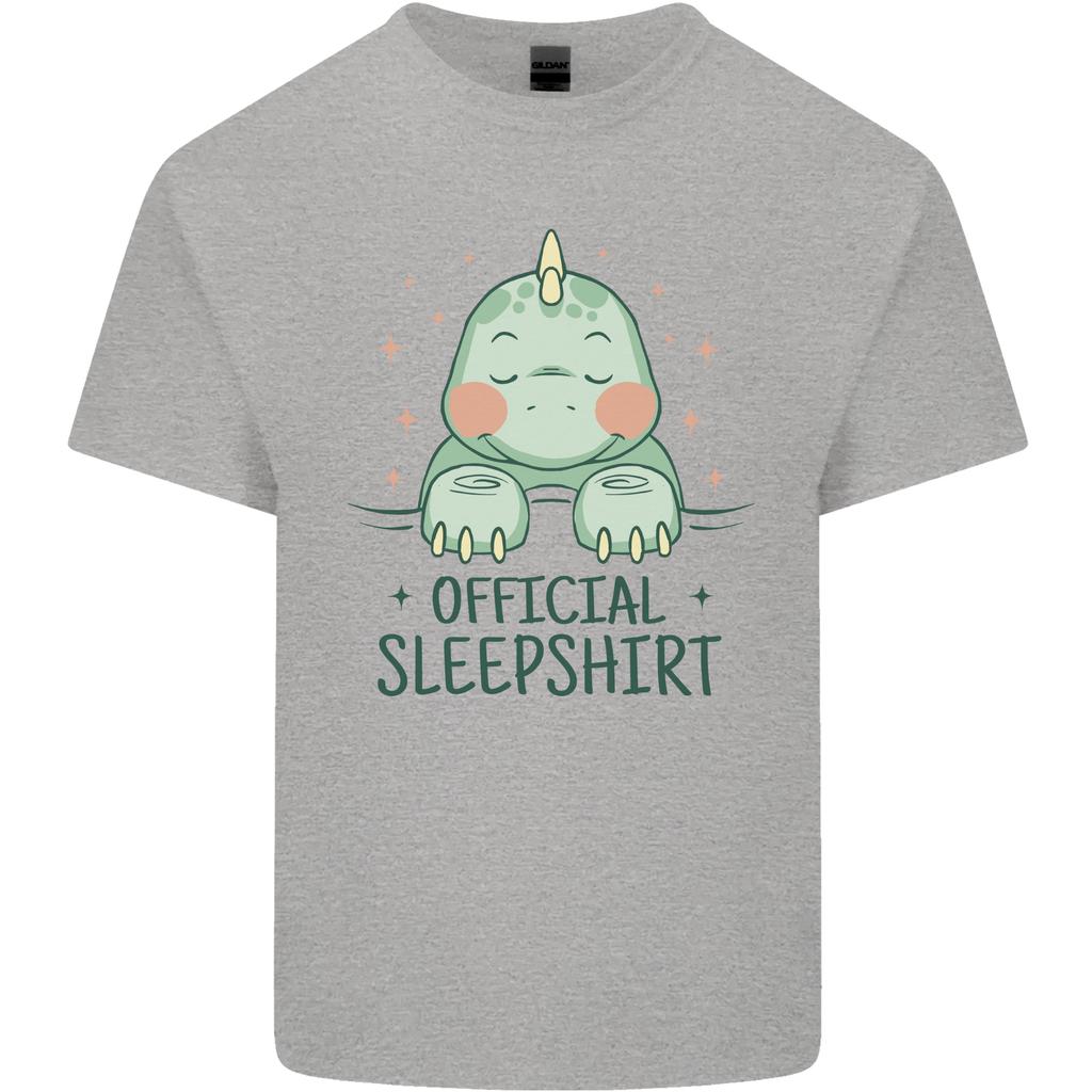 TRex Official Sleepshirt Sleeping Dinosaur Unisexs Light Cotton TShirt