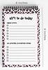 Inkdotpot To Do List Notepad – 6” X 9” Paper Stationery, Leopard Print Spiral Notepad Daily Checklist Notepad Tear Off(50 Sheets)