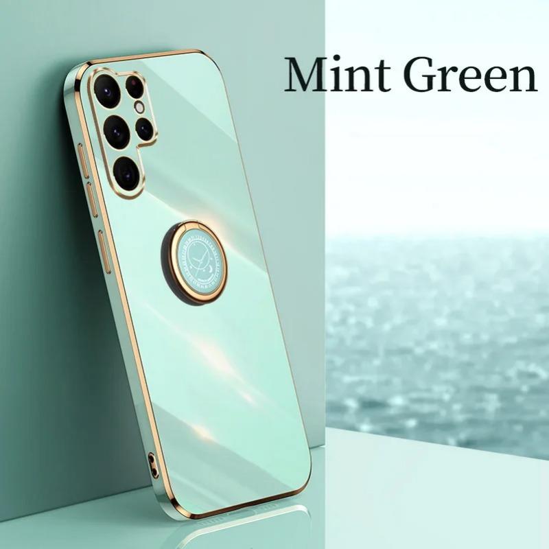 Для Samsung S25 Ultra S25 + чехол-кольцо-подставка-держатель для телефона Чехол для Galaxy S24 Ultra S23 FE S22 Plus S21 S20 Покрытие Мягкий силиконовый противоударный чехол