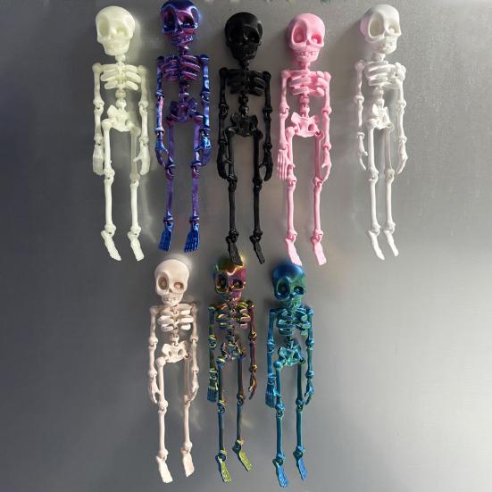 Магниты на холодильник в виде черепа с подвижными суставами Хэллоуинский подвижный скелет на холодильник