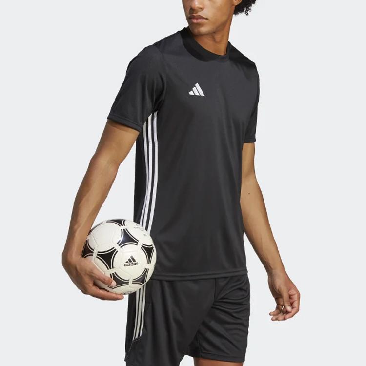 adidas Футболка Tabela 23 с логотипом в стиле колор-блок, круглым вырезом и короткими рукавами, мужские топы, черная H44529