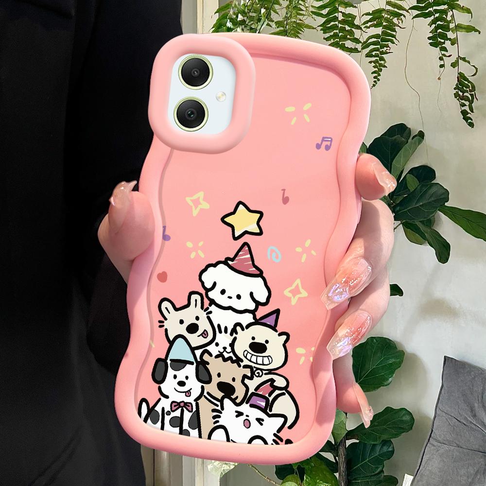 Милый мультяшный щенок мягкий чехол для телефона Samsung Galaxy A52 A73 A12 S24 Ultra 5G S23 S22 S21 S20 FE Wave Edge противоударный защитный резиновый чехол