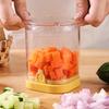 Измельчитель овощей Многофункциональная машина для нарезки кубиками с контейнером и лезвиями из нержавеющей стали Эффективная очистка Нарезка кубиками Кухня Essential Slicer