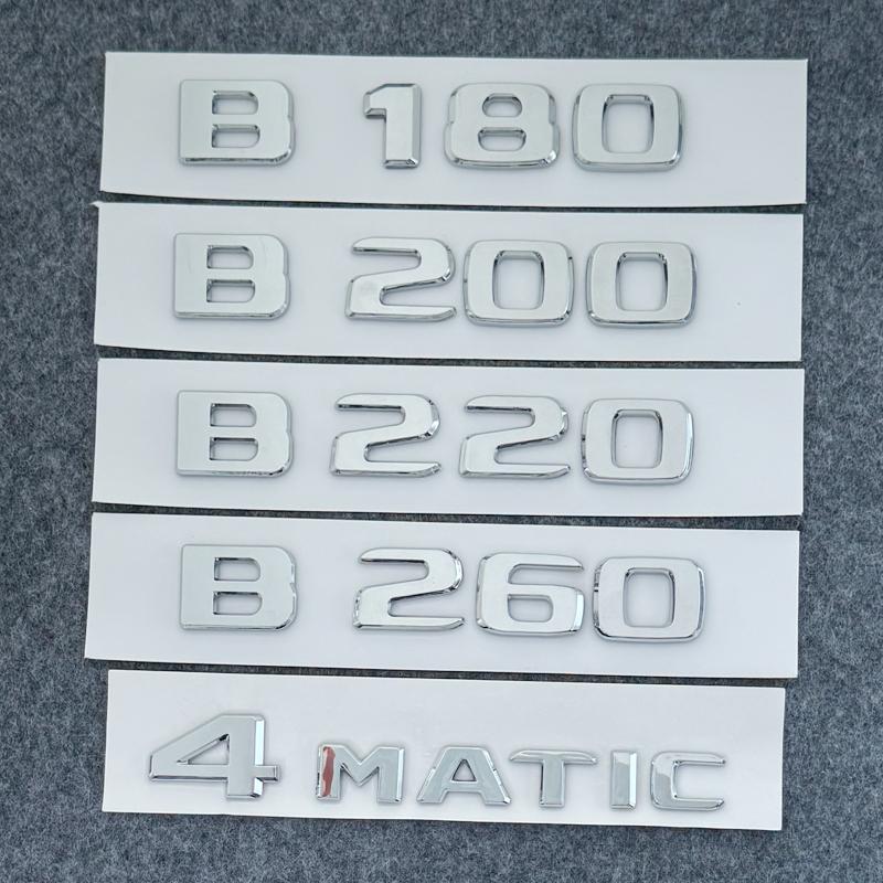 3D ABS Letters Decal Car Body Trunk Emblem Sticker for Mercedes Benz B180 B200 B220 B250 B260 Exterior Accessories AT1