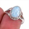 Natural Republic Larimar Gemstone 925 Solid Sterling Silver Gift Ring S.7 Y9N27
