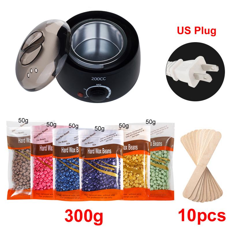 Wax Heater Kit for Hair Removal Wax Melting Machine with Waxing Beans Depilation Paraffin Warmer Waxing Dipping Pot