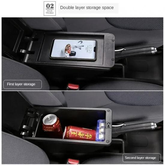 For Fiat ARGO -2024 CRONOS STRADA Armrest box For Dodge Ram RAM700 Car Armrest Storage box Dedicated Retrofit Car Accessories