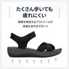 [Clarks] Сандалии Ara Shore, Ремешок на щиколотке, Легкие, Удобные для ходьбы, Женские, Черный текстиль, 22,0 см