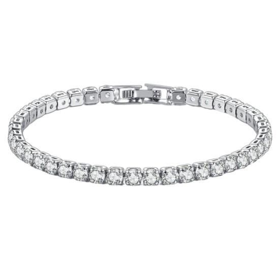 Women Bracelet Shiny Geometric Luxury Copper Stainless Wrist Bracelet Jewelry