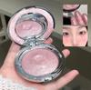 KAKASHOW Single Shade Halo Highlighter Balm 10g Glass-Sheen Wet-Glow Cream-to-Powder Portable Mirror