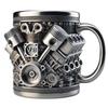 Engines Stainless Steel Cup Handmade Engines Coffee Cup For Car Enthusiasts Capacity Tea Mug For Home Or Office Unique 3D