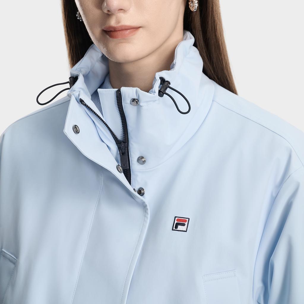 Fila Наследие Мода Классический Ретро Спорт Повседневный Простой Универсальный Удобный Теплый Свободный Хлопковый Жакет Женские куртки Чисто-синий F11W618906FLB