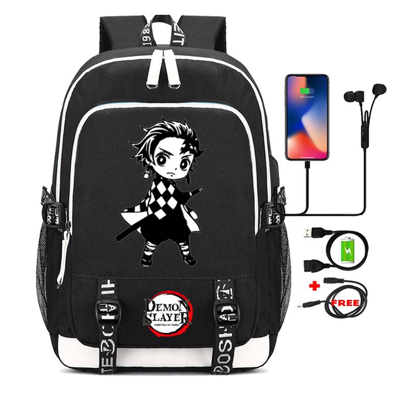 Новый аниме косплей рюкзак мультфильм USB большой емкости Bookbag ноутбук унисекс студенты мальчики девочки школьные сумки дорожный рюкзак уличная сумка