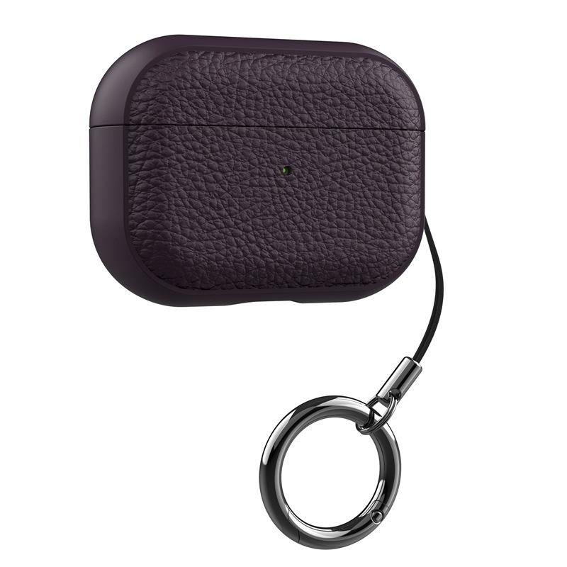 Чехол с текстурой кожи для Apple Airpods 1 2 3 4 Pro air pods Беспроводные Bluetooth-наушники Защитная крышка Противопотеря Сумка для наушников