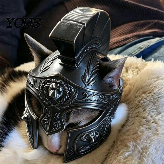 Декоративная Маска Кошки для Фотографий, Шлем Римского Легионера, 3D Печатная Маска Воина, Уникальные Подарки, Для Любителей, Смешной Косплей, Аксессуары для Костюма на Вечеринку Питомцев