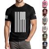 Erkaklar uchun moda kundalik Mustaqillik kuni bosilgan dumaloq bo'yinli qisqa yengli futbolka top