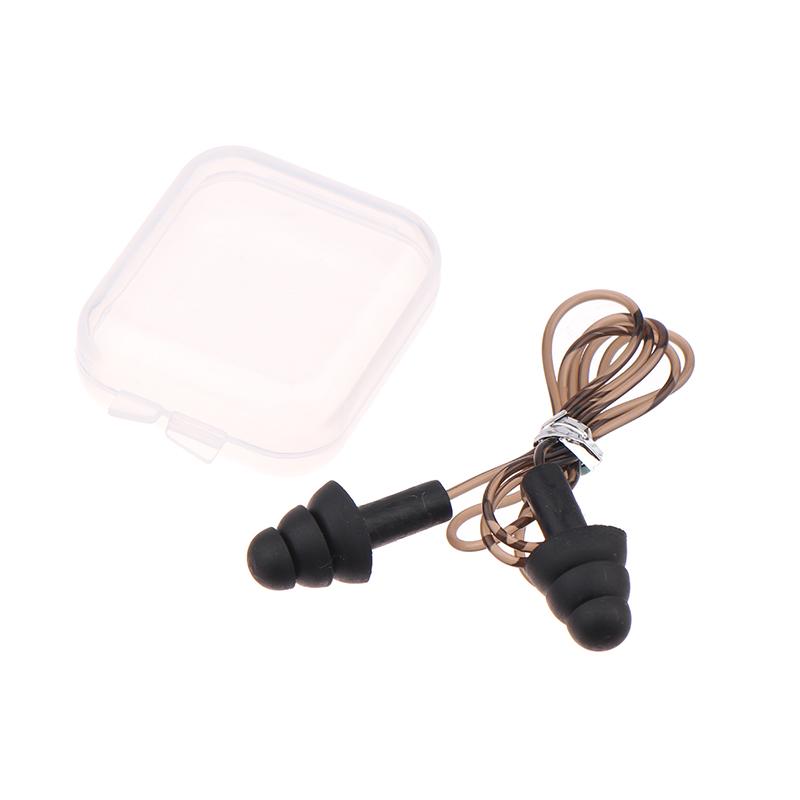 1Pair Soft Silicone Ear Plugs With Rope Water Sports Hearing Protection Noise Reduction Earplugs Swimming Pool Accessories