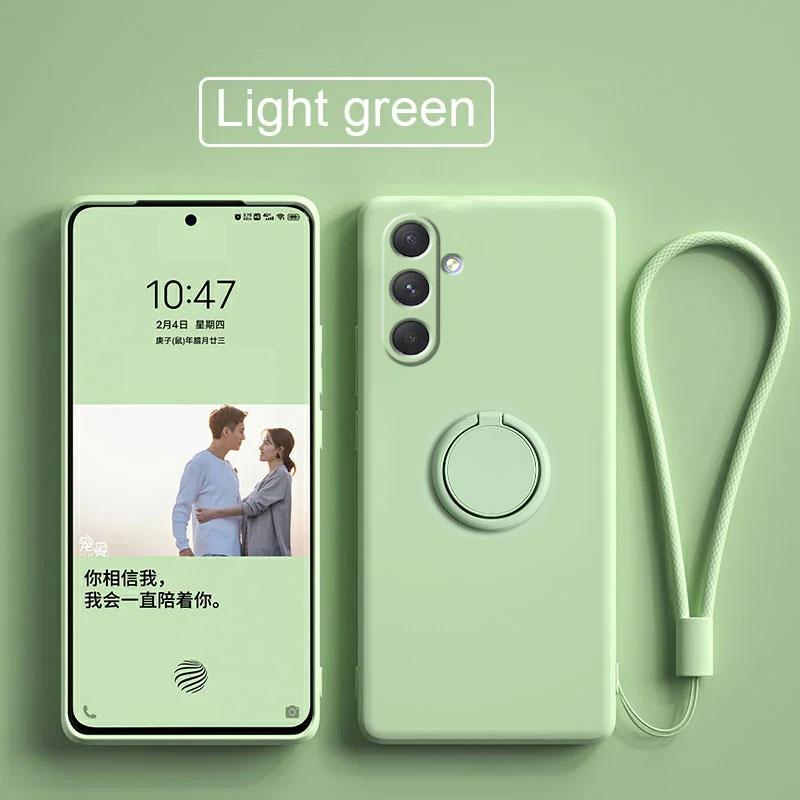 Case for Samsung Galaxy A54 5G Liquid Silicone Ring Holder Soft Phone Cover for Samsung Galaxy A54 5G Shockproof Back Fundas