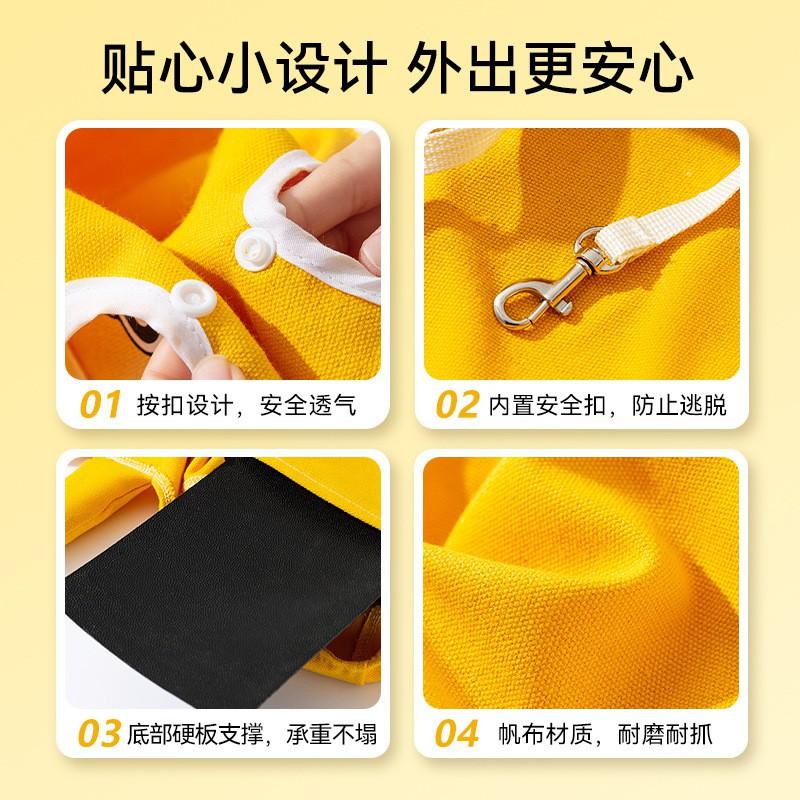 Portable Cat Carrier Bag Dogs Cats Breathable Canvas Pet Travel With Head Opening Adjustable Shoulder Strap Small