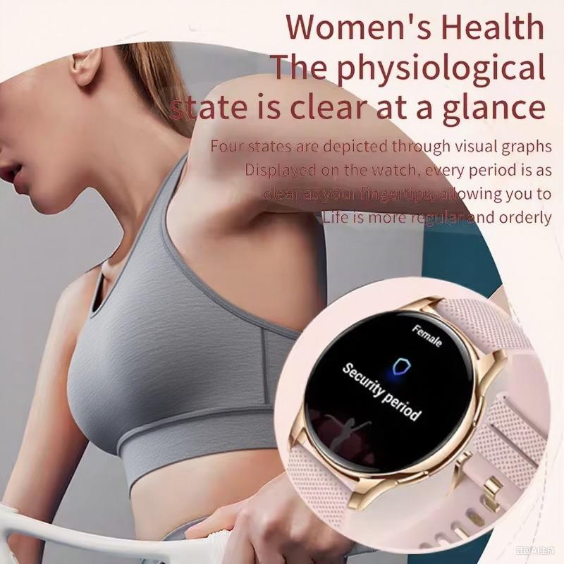 Умные часы SACOSDING для женщин(Ответить/позвонить), Фитнес-часы с монитором сердечного ритма/сна/SpO2, умные часы для Android/iPhone